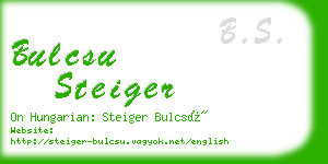 bulcsu steiger business card